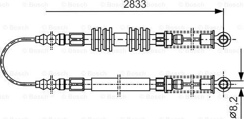 BOSCH 1 987 477 296 - Cavo comando, Freno stazionamento www.autoricambit.com