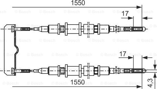 BOSCH 1 987 477 250 - Cavo comando, Freno stazionamento www.autoricambit.com