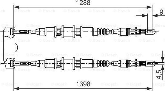 BOSCH 1 987 477 258 - Cavo comando, Freno stazionamento www.autoricambit.com