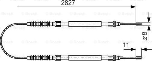 BOSCH 1 987 477 263 - Cavo comando, Freno stazionamento www.autoricambit.com