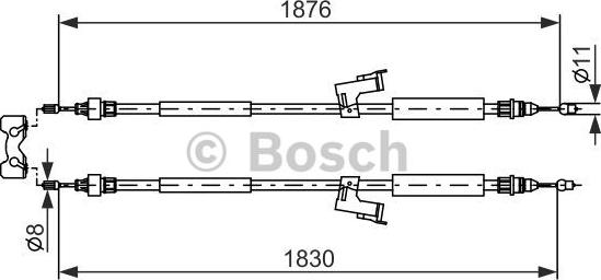 BOSCH 1 987 477 202 - Cavo comando, Freno stazionamento www.autoricambit.com