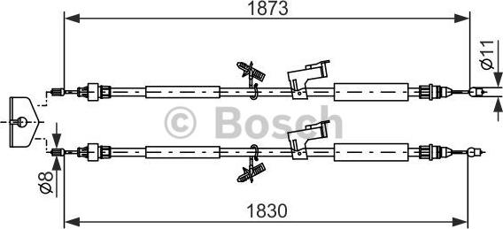 BOSCH 1 987 477 216 - Cavo comando, Freno stazionamento www.autoricambit.com