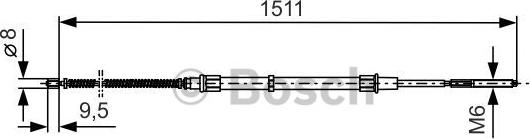 BOSCH 1 987 477 284 - Cavo comando, Freno stazionamento www.autoricambit.com