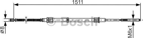 BOSCH 1 987 477 285 - Cavo comando, Freno stazionamento www.autoricambit.com