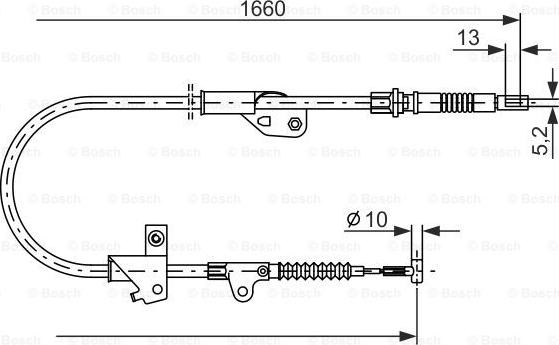 BOSCH 1 987 477 231 - Cavo comando, Freno stazionamento www.autoricambit.com