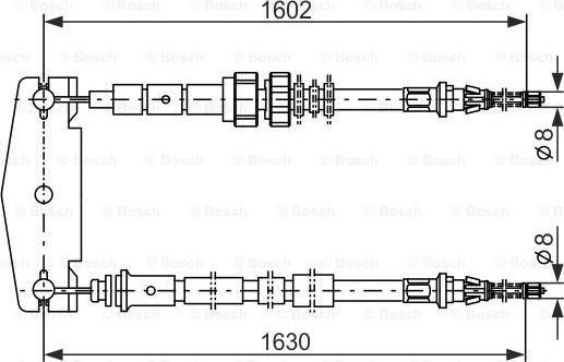 BOSCH 1 987 477 232 - Cavo comando, Freno stazionamento www.autoricambit.com