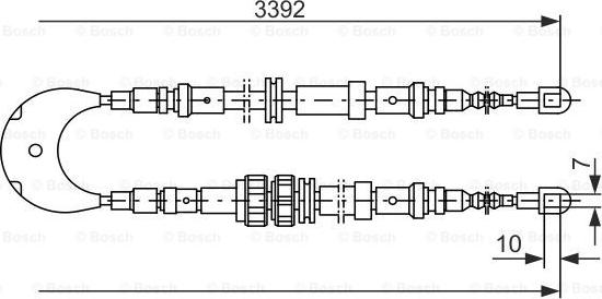 BOSCH 1 987 477 229 - Cavo comando, Freno stazionamento www.autoricambit.com