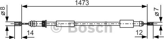 BOSCH 1 987 477 270 - Cavo comando, Freno stazionamento www.autoricambit.com