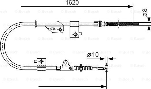 BOSCH 1 987 477 758 - Cavo comando, Freno stazionamento www.autoricambit.com