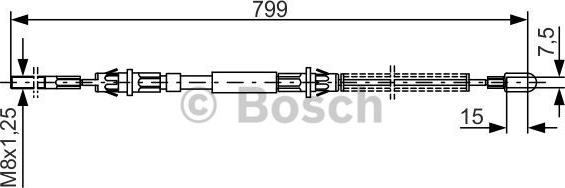 BOSCH 1 987 477 761 - Cavo comando, Freno stazionamento www.autoricambit.com