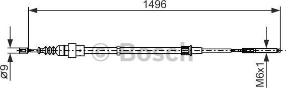 BOSCH 1 987 477 705 - Cavo comando, Freno stazionamento www.autoricambit.com