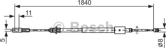 BOSCH 1 987 477 712 - Cavo comando, Freno stazionamento www.autoricambit.com