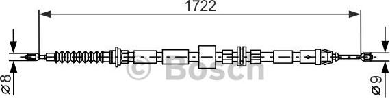 BOSCH 1 987 477 733 - Cavo comando, Freno stazionamento www.autoricambit.com