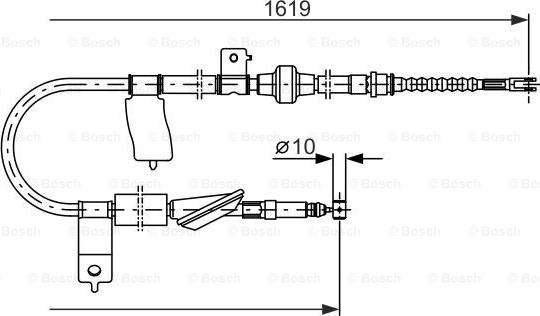 BOSCH 1 987 477 737 - Cavo comando, Freno stazionamento www.autoricambit.com