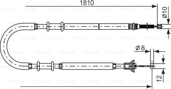 BOSCH 1 987 477 723 - Cavo comando, Freno stazionamento www.autoricambit.com