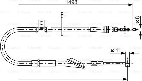 BOSCH 1 987 477 772 - Cavo comando, Freno stazionamento www.autoricambit.com