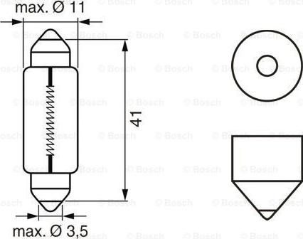 BOSCH 1 987 301 014 - Lampadina, Luce abitacolo www.autoricambit.com