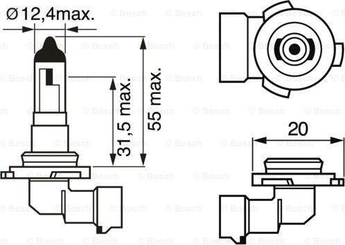 BOSCH 1 987 302 083 - Lampadina, Fendinebbia www.autoricambit.com