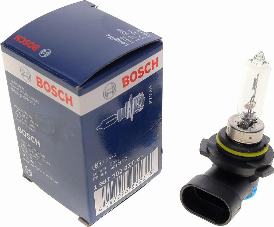 BOSCH 1 987 302 027 - Lampadina, Faro di profondità www.autoricambit.com