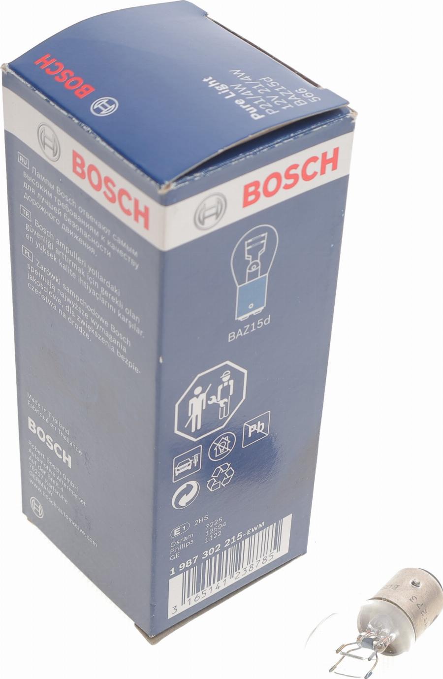 BOSCH 1 987 302 215 - Lampadina, Luce posteriore di stop www.autoricambit.com