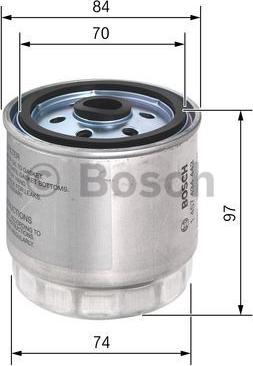 BOSCH 1 457 434 443 - Filtro carburante www.autoricambit.com