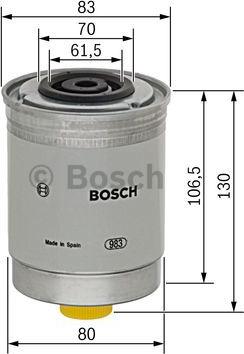 BOSCH 1 457 434 103 - Filtro carburante www.autoricambit.com