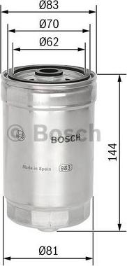 BOSCH 1 457 434 314 - Filtro carburante www.autoricambit.com