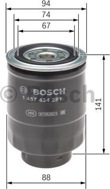 BOSCH 1 457 434 281 - Filtro carburante www.autoricambit.com