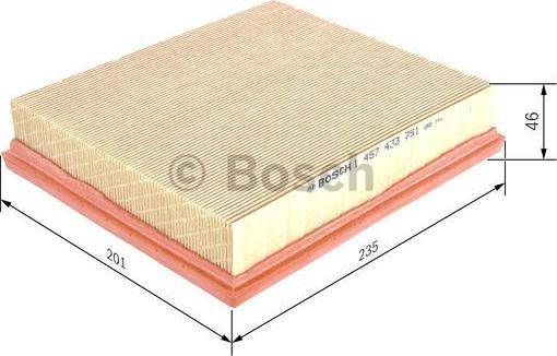 BOSCH 1 457 433 751 - Filtro aria www.autoricambit.com