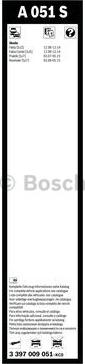 BOSCH 3 397 009 051 - Spazzola tergi www.autoricambit.com