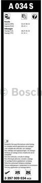 BOSCH 3 397 009 034 - Spazzola tergi www.autoricambit.com