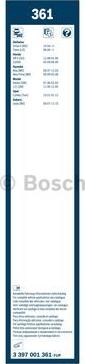 BOSCH 3 397 001 361 - Spazzola tergi www.autoricambit.com