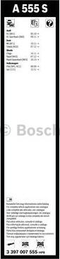 BOSCH 3 397 007 555 - Spazzola tergi www.autoricambit.com