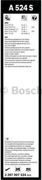 BOSCH 3 397 007 524 - Spazzola tergi www.autoricambit.com