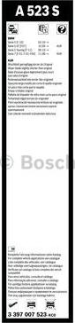 BOSCH 3 397 007 523 - Spazzola tergi www.autoricambit.com