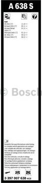 BOSCH 3 397 007 638 - Spazzola tergi www.autoricambit.com