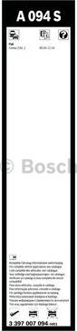 BOSCH 3 397 007 094 - Spazzola tergi www.autoricambit.com