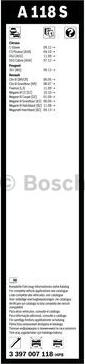 BOSCH 3 397 007 118 - Spazzola tergi www.autoricambit.com