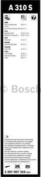 BOSCH 3 397 007 310 - Spazzola tergi www.autoricambit.com