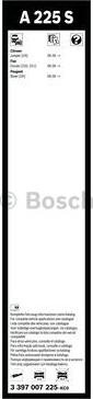 BOSCH 3 397 007 225 - Spazzola tergi www.autoricambit.com