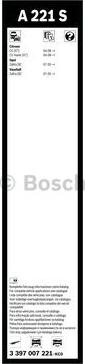 BOSCH 3 397 007 221 - Spazzola tergi www.autoricambit.com