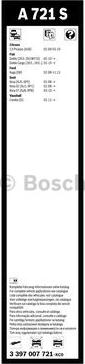 BOSCH 3 397 007 721 - Spazzola tergi www.autoricambit.com