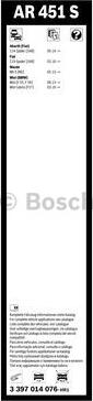 BOSCH 3 397 014 076 - Spazzola tergi www.autoricambit.com