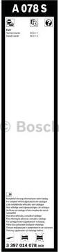 BOSCH 3 397 014 078 - Spazzola tergi www.autoricambit.com