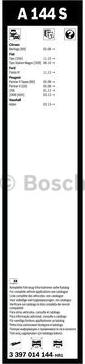 BOSCH 3 397 014 144 - Spazzola tergi www.autoricambit.com