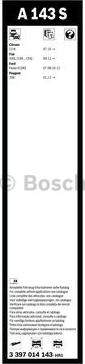 BOSCH 3 397 014 143 - Spazzola tergi www.autoricambit.com