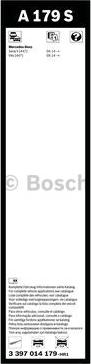 BOSCH 3 397 014 179 - Spazzola tergi www.autoricambit.com