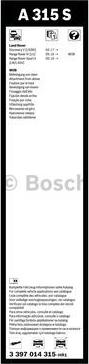 BOSCH 3 397 014 315 - Spazzola tergi www.autoricambit.com