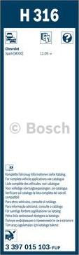 BOSCH 3 397 015 103 - Spazzola tergi www.autoricambit.com