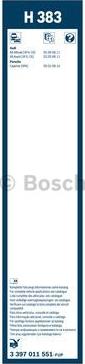 BOSCH 3 397 011 551 - Spazzola tergi www.autoricambit.com